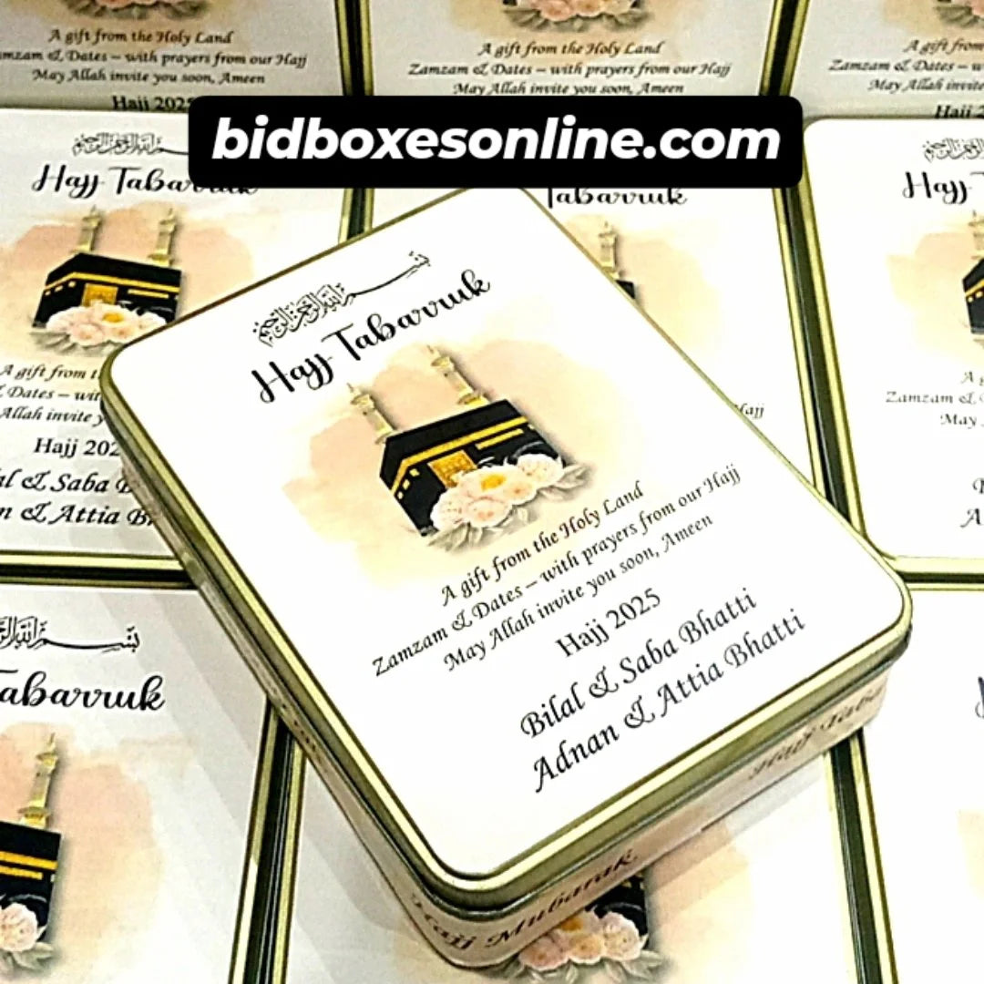 Square Umrah Hajj Tin boxes style 5