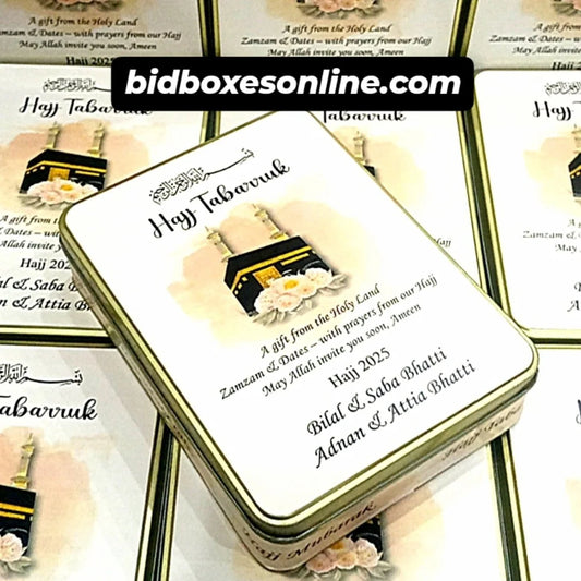 Square Umrah Hajj Tin boxes style 5