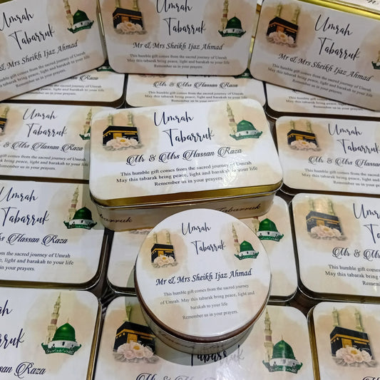 Square Umrah Hajj Tin boxes style 4