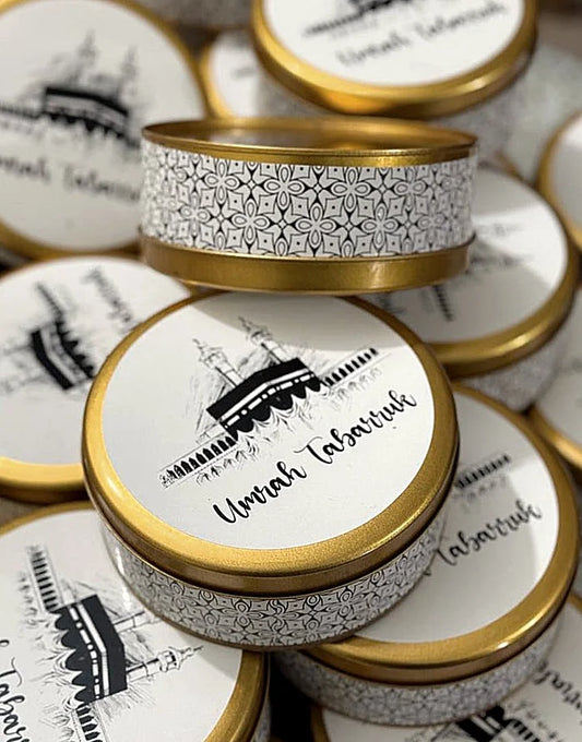 Round Umrah Hajj Tin boxes style 1
