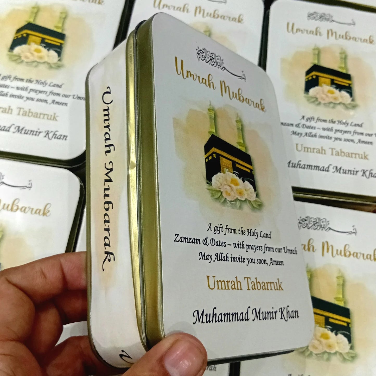 Square Umrah Hajj Tin boxes